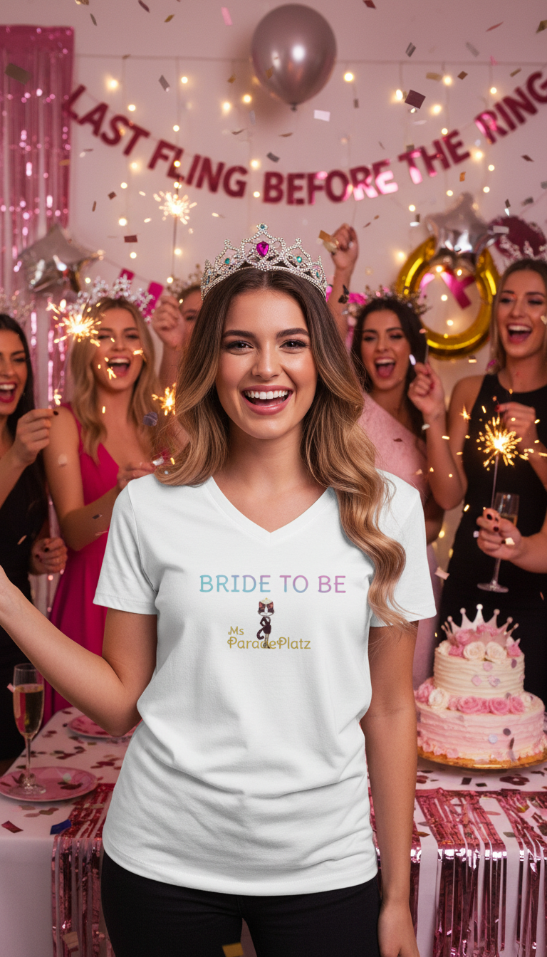 Bride to Be V-Neck T-Shirt – Ms ParadePlatz